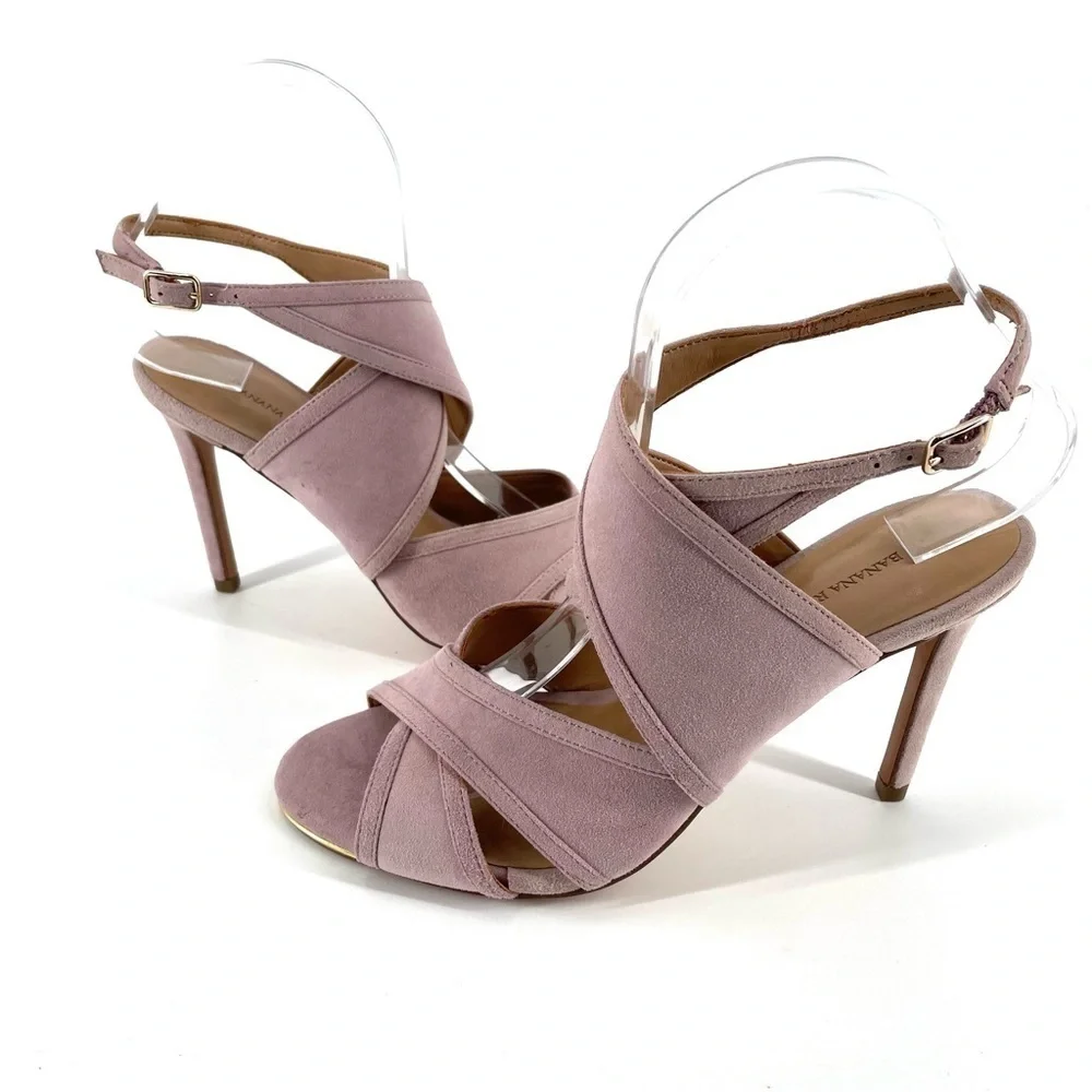 Banana Republic NEW Lavender Suede Jacee Heel